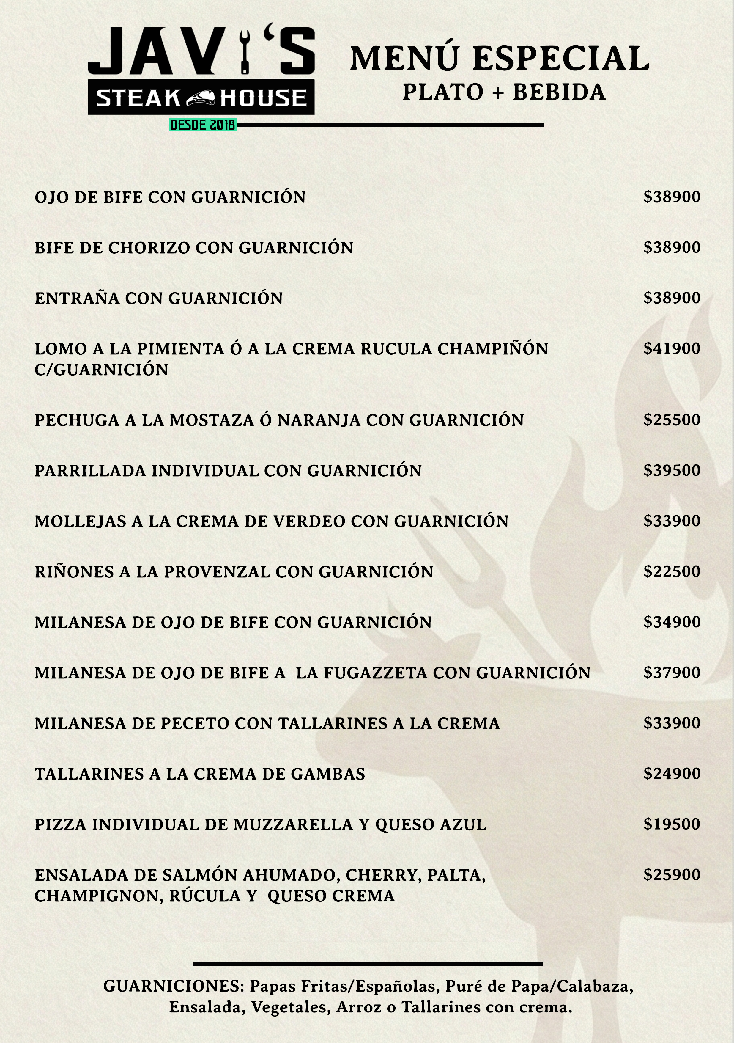 Menú Especial